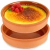 Excellent Houseware Keraminės formelės, 2 vnt., Ø15,5 cm, sudedamos, emaliuotas dugnas, tinka naudoti mikrobangų krosnelėje