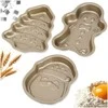 La Cucina Kepimo formos 3 vnt - Kalėdiniai motyvai, Santa Claus, imbiero žmogeliukas, Kalėdų eglutė