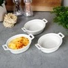 Excellent Houseware Ramekins porcelianinė balta 120 ml 3 vnt.