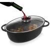 Orion Kepimo indas granitinė su dangčiu ovali GRANDE 8 l, 45x27,5 cm