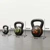 Sportnow HOMCOM virdulys (kettlebell), 2,2kg, 4,5kg, 6,8kg, 3 dalių rinkinys gimnastikai, jėgos treniruotėms, juodas