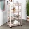 KOOPMAN Mobilus 4-tiekis vežimėlis 46,5x26x79 cm - Sandėliavimo trolis