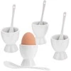 Excellent Houseware Indeliai kiaušiniams su šaukšteliais 4 vnt.iš porceliano