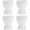 Excellent Houseware Indeliai kiaušiniams su šaukšteliais 4 vnt.iš porceliano