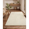 Songmics Kilimas 3D, skalbiamas skalbyklėje, kreminės baltos spalvos, 170 × 120 cm