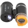 Pocket microscope jeweler's magnifier 2 led uv