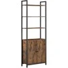 Songmics Vasagle Knygų spinta 24 x 60 x 159,5 cm vintažinė ruda-juoda