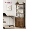 Songmics Vasagle Knygų spinta 24 x 60 x 159,5 cm vintažinė ruda-juoda