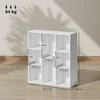 HOMCOM knygų lentyna, pastatoma lentyna su 8 skyriais, universali lentyna svetainei, miegamajam, biurui, balta