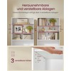 Songmics VASAGLE knygų lentyna su 6 atviromis lentynomis 24 x 80 x 160,7 cm debesų baltumo