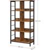 Songmics Vasagle Stovinti lentyna vintage ruda-juoda