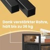 Songmics Komoda su 5 stalčiais vintage ruda-juoda