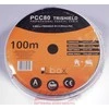 Libox Kabelis koncentryczny PCC80 100m koaksialinis kabelis RG-6/U Baltas