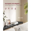 Songmics Konsolinis staliukas, juodos medienos rašto ir matinės juodos spalvos, 120 x 23 x 74 cm