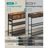 Songmics Konsolinis staliukas su 3 stalčiais, vintažinės rudos spalvos, 98,8 x 30 x 78,7 cm