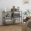 Songmics Konsolinis staliukas, juodas, 100x30x73 cm