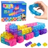 Lean Toys Konstrukcinės kaladėlės, lanksčios, skaidrios, 20 vnt.