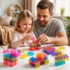 Lean Toys Konstrukcinės kaladėlės, lanksčios, skaidrios, 20 vnt.