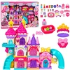 Lean Toys Konstruktorius „Princesės pilis“ su šviesos ir garso efektais, 52 dalių