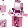 Lean Toys Kosmetikos rinkinys lagamine su veidrodžiu ir priedais 32x24x14 cm