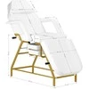Activeshop Kosmetologinis krėslas BEAUTY CHAIR 557G MODEL GOLD Baltas