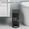 Songmics Kosmetinė šiukšliadėžė su dangčiu, 10 l, juoda