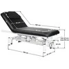Activeshop Elektrinis masažo stalas AZZURRO MASSAGE BED 1 MOTOR Juodas