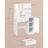 4Housedesign Vasagle "Kailyn" kolekcija - tualetinis staliukas su LED veidrodžiu, stalčiumi ir atviromis lentynomis