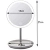 Kosmetinis veidrodis su LED apšvietimu, 18 cm