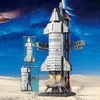 Lean Toys Kosminės Raketos Konstruktorius su Bokštu, 107 dalys