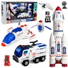 Lean Toys Kosmoso žaislų rinkinys su raketa ir marsaeigiu