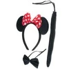 Ikonka Kostiumo galvos apdangalas peteliškė uodegos rinkinys pelė
