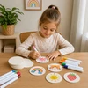 Lean Toys Kūrybiniai medienos masės diskai 3D efektui, Ø 6 cm, 20 vnt.