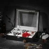 Songmics Laikrodžių dėžutė 10 vnt. juoda