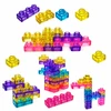 Lean Toys Lanksčių guminių kaladėlių rinkinys, skaidrios, 40 vnt.