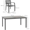 Lauko baldų komplektas 150 x 87 x 72 cm 6 vnt.