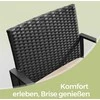 Lauko baldų komplektas Songmics Balkono baldų komplektas juoda 3 vnt.