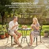 Lauko baldų komplektas Bistro komplektas juodas 3 vnt.