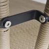 Lauko baldų komplektas 3 dalių rotango sodo baldų komplektas, 2 vietų sofa su šezlongu ir staliuku