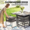 Lauko baldų komplektas Sodo baldų komplektas juoda–pilka 5 vnt.