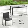 Lauko baldų komplektas Sodo baldų komplektas 150 x 80 cm 7 vnt.