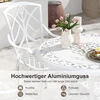 Lauko baldų komplektas Sodo baldų komplektas baltas 5 vnt.