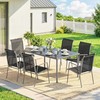 Lauko baldų komplektas Sodo baldų komplektas 150 x 90 cm 7 vnt.
