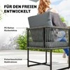 Lauko baldų komplektas Sodo kėdė tamsiai pilka 2 vnt.