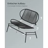 Songmics PE rotango sodo suolas 70 x 138,5 x 79 cm