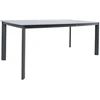 Lauko baldų komplektas su 6 kėdėmis ir sukepinto akmens stalviršiu, pilkas, 180 × 90 × 75 cm