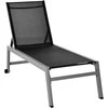 "Outsunny Relax Lounger" saulės gultas su 5 pakopų atlošu aliuminis juodas 169x65x102cm