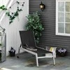 "Outsunny Relax Lounger" saulės gultas su 5 pakopų atlošu aliuminis juodas 169x65x102cm