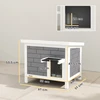 Lauko kačių namelis su 14 mm aliuminio izoliacija ir atverčiamu stogu, baltas, juodas ir pilkas, 61 x 51 x 53,5 cm