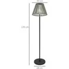 Outsunny saulės energija varomas pastatomas šviestuvas, rotango stiliaus, su šviesos jutikliu, 25 šviesos diodai, automatinis, Boho stiliaus, IP44 atsparus vandeniui lauko šviestuvas sodui, balkonui, kiemui, Ø33x135 cm